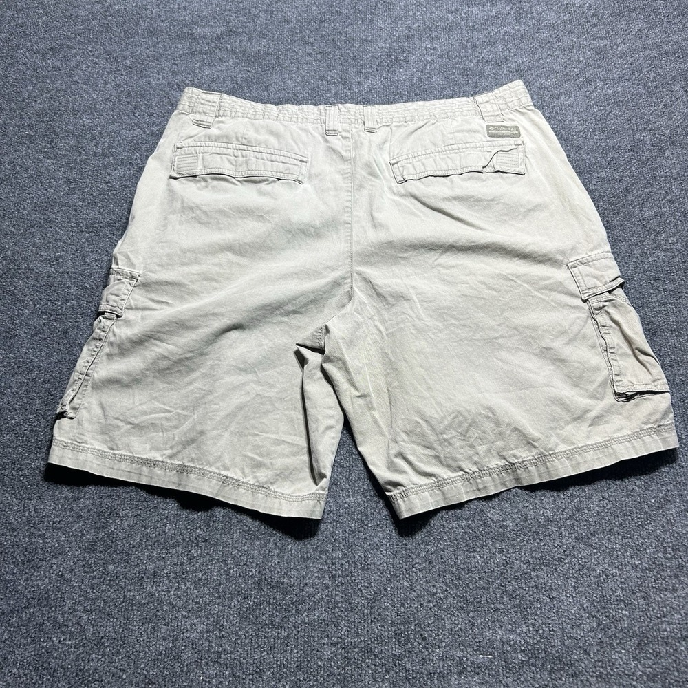 Columbia Men's 38 Cotton Cargo Shorts Beige Flat Front Pockets Button Outdoor - Picture 11 of 14